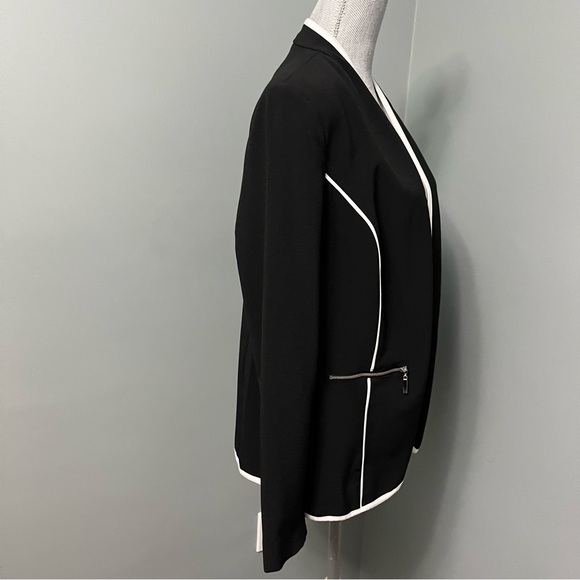 TANJAY black and white open front Blazer women’s size 14 NWT office wear - Picture 7 of 11